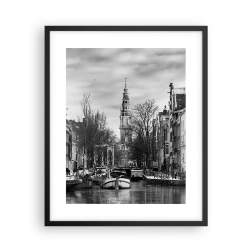 Plakat i sort ramme - Amsterdam stemning - 40x50 cm
