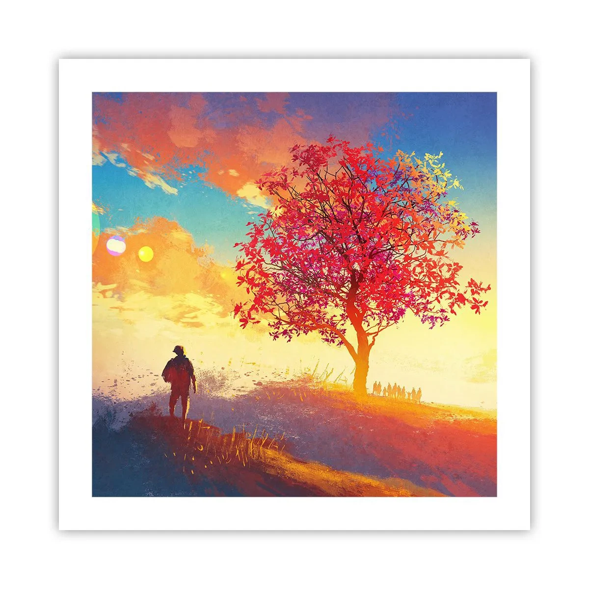 Plakat - Pilgrim på bestemmelsesstedet - 50x50 cm