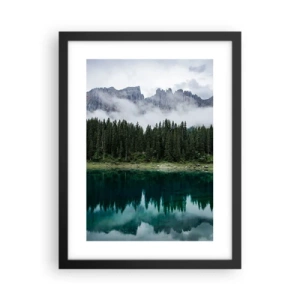 Plakat i sort ramme - Hys, tys, lad os ikke vække sovevandet... - 30x40 cm