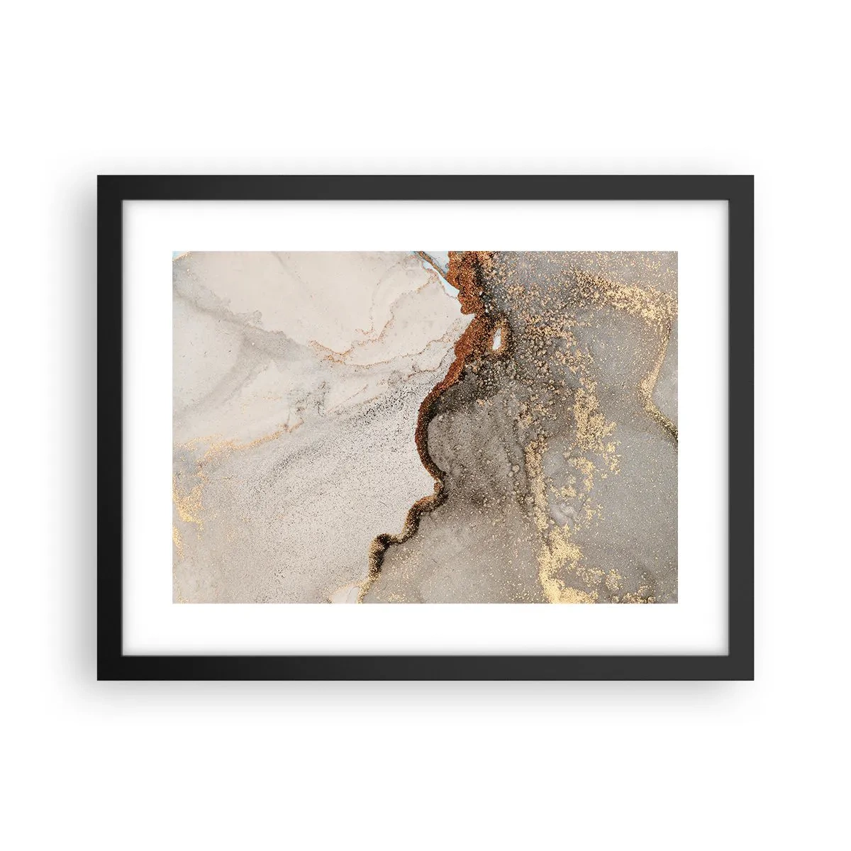 Plakat i sort ramme - På farvegrænsen - 40x30 cm