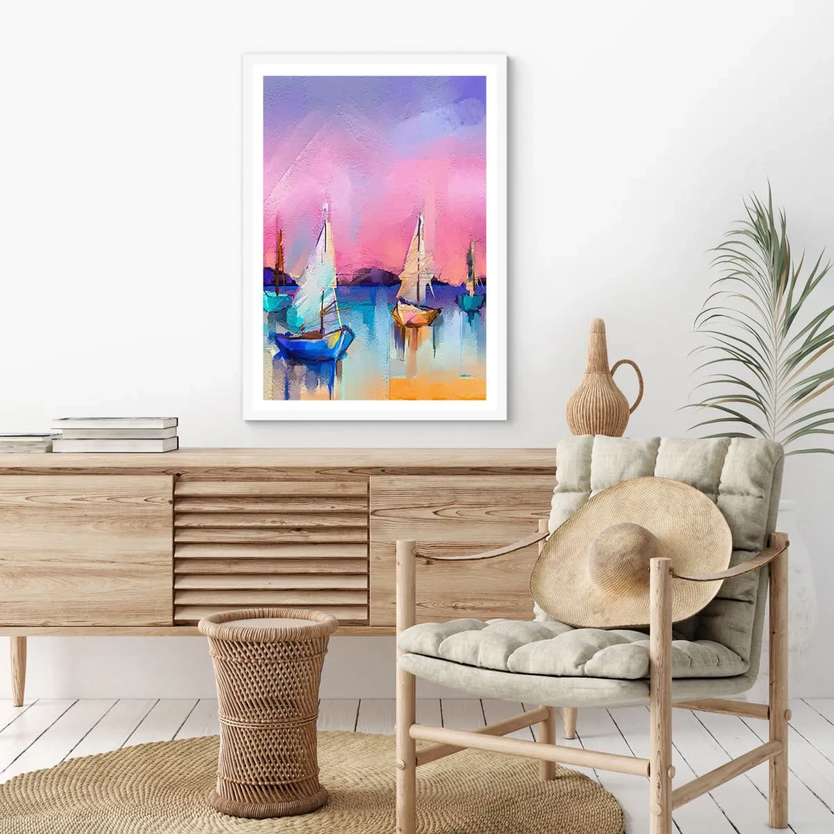 Plakat i hvid ramme - Retning: brede farvande - 30x40 cm