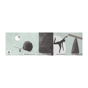 Prøve Fototapet Premium Sand - En drøm går i opfyldelse - Abstraktion, Stykke, Mand - 100x30 cm