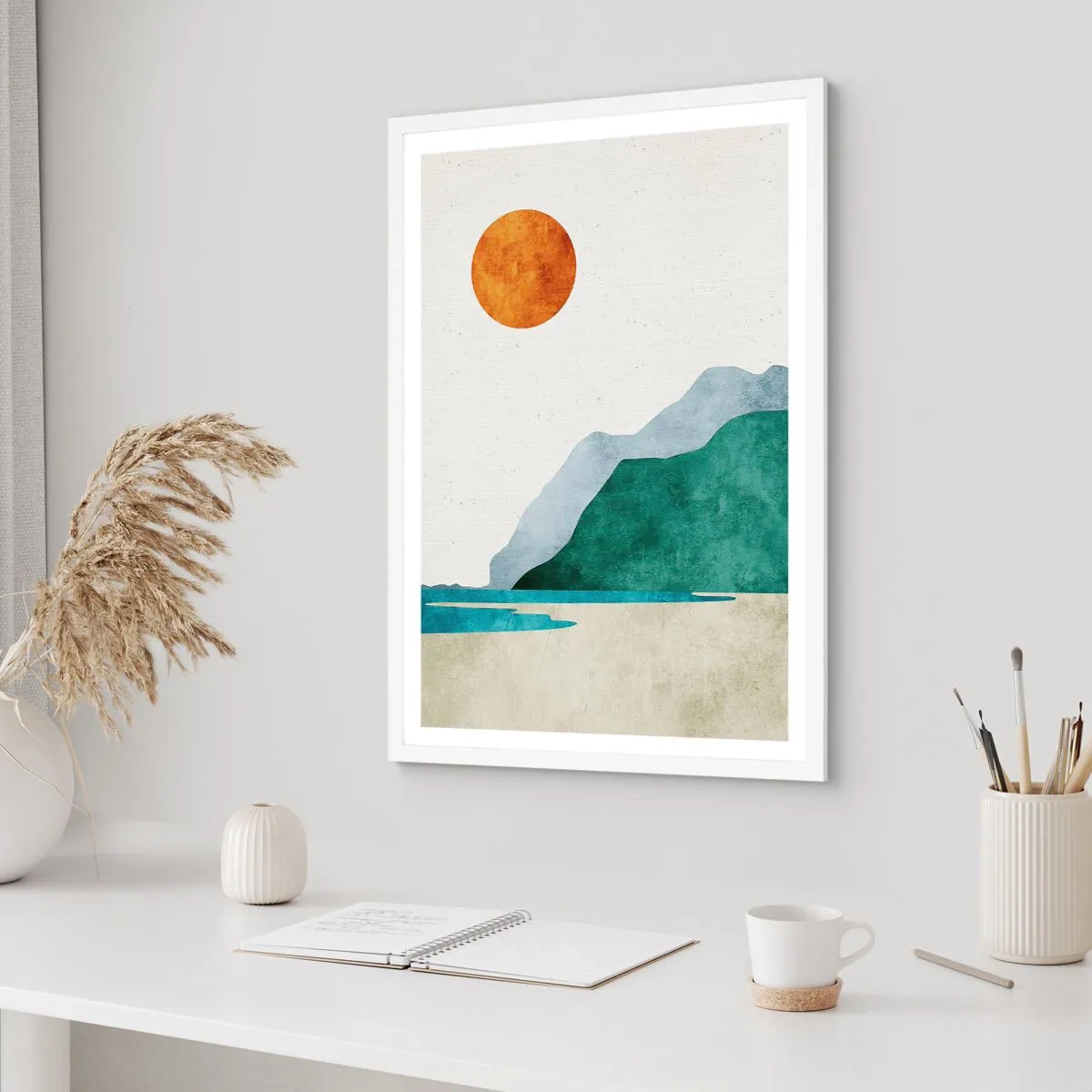Plakat i hvid ramme - Landskab, som det burde være - 61x91 cm