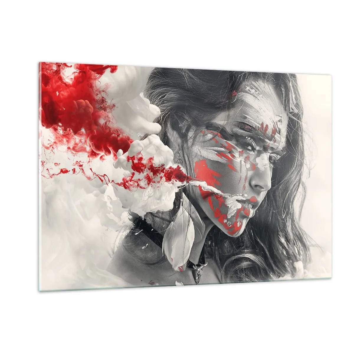 Billede på glas - I det absurdes damp - 120x80 cm