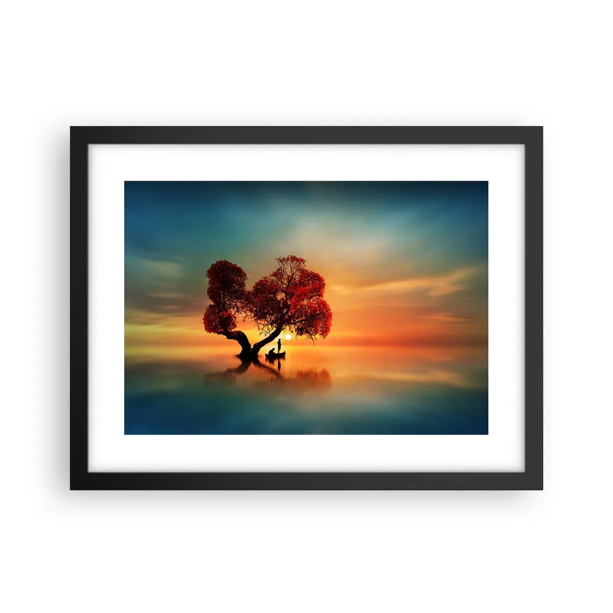 Plakat i sort ramme - Fjern og tavs verdensløshed - 40x30 cm