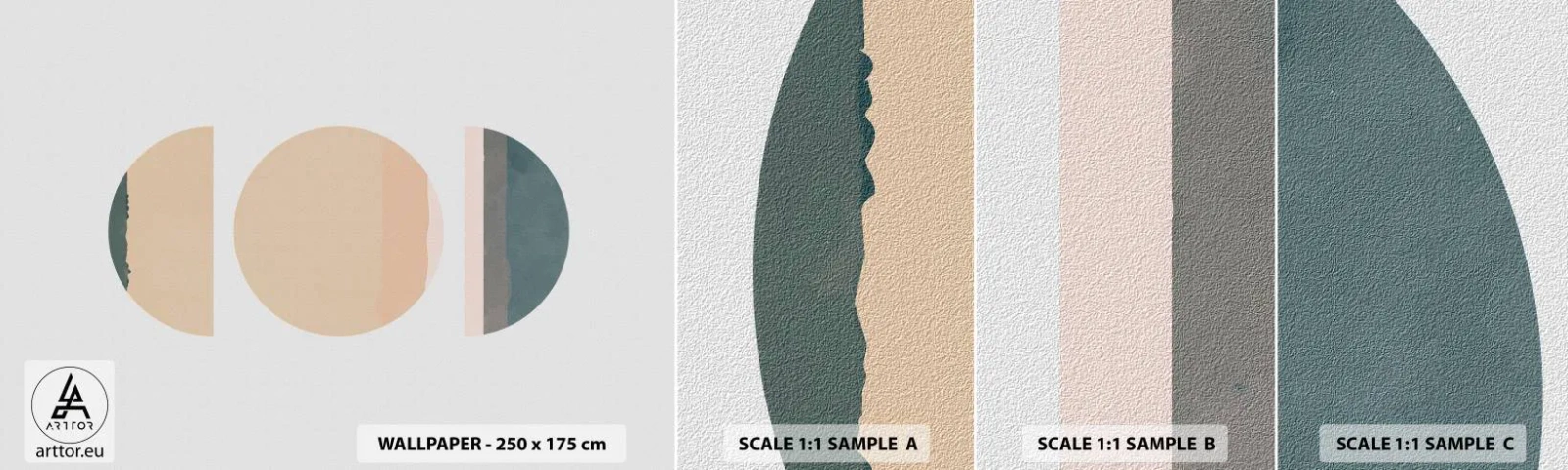 Fototapet Prøve Standard Eco - Hjul for hjul - Abstraktion, Stykke, Moderne kunst - 100x30 cm