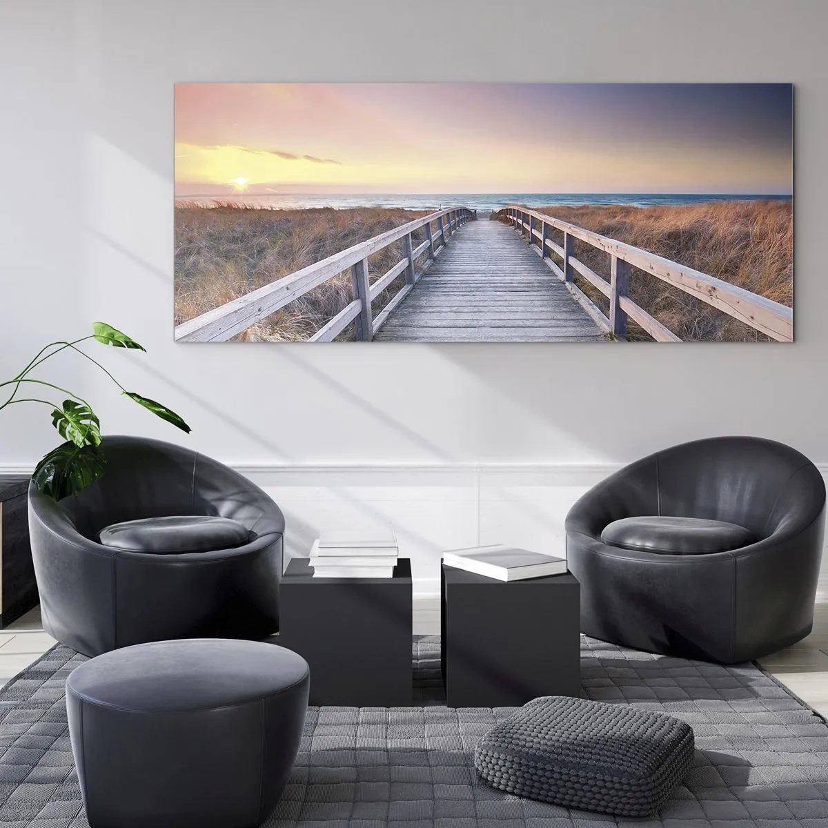 Billede på glas - Baltisk aften aura - 100x40 cm