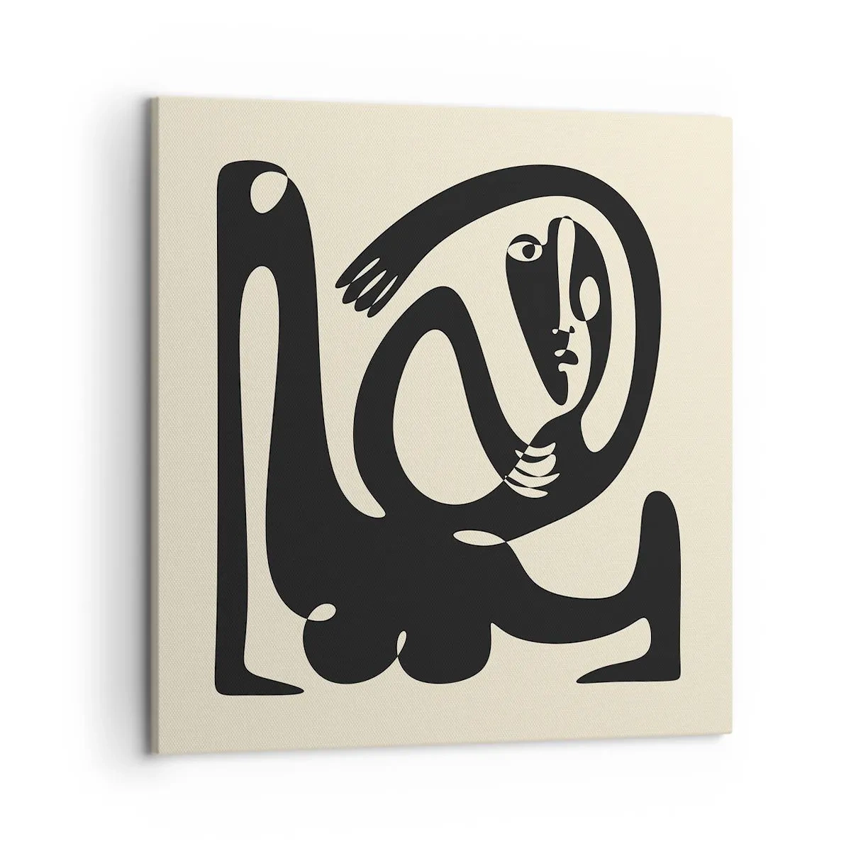 Lærredstryk - Billede på lærred - Næsten Picasso - 50x50 cm