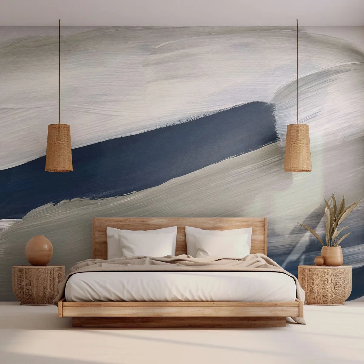 Fototapet Premium Sand - Møde med det hvide - Stykke, Minimalistisk, Moderne - 450x315 cm