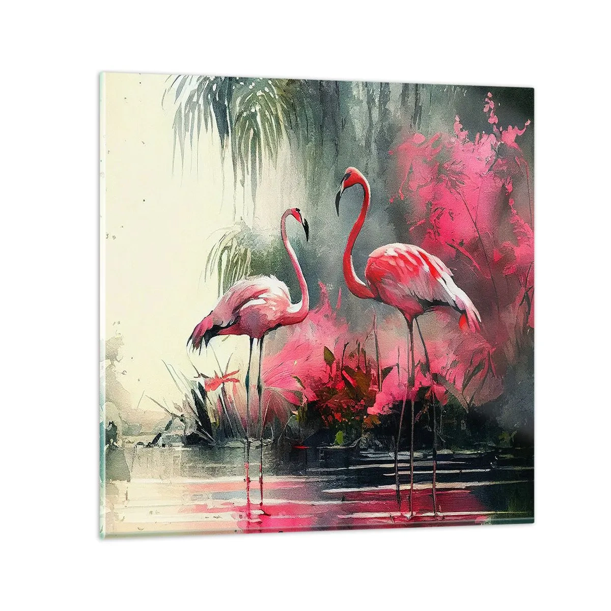 Billede på glas - En lektion i naturlig charme - 40x40 cm