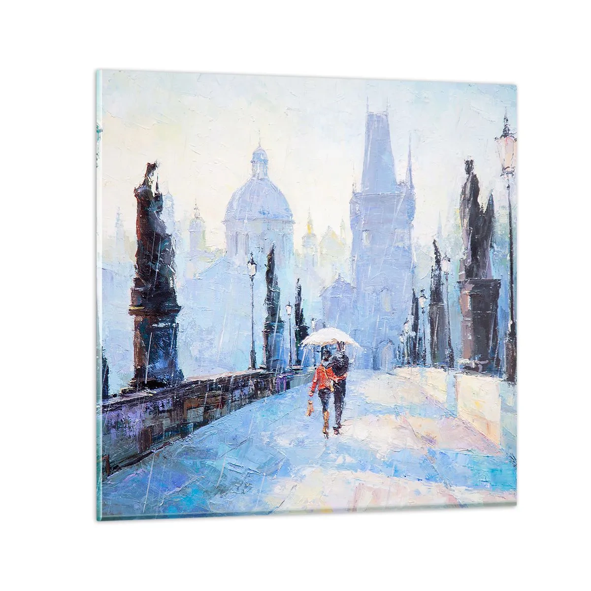 Billede på glas - Vi må være blevet forhekset af regnen - 30x30 cm