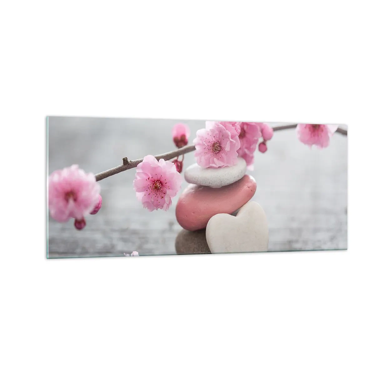 Billede på glas - Kirsebærblomstens lyksalighed - 100x40 cm