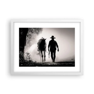Plakat i hvid ramme - En morgen i Texas - 40x30 cm