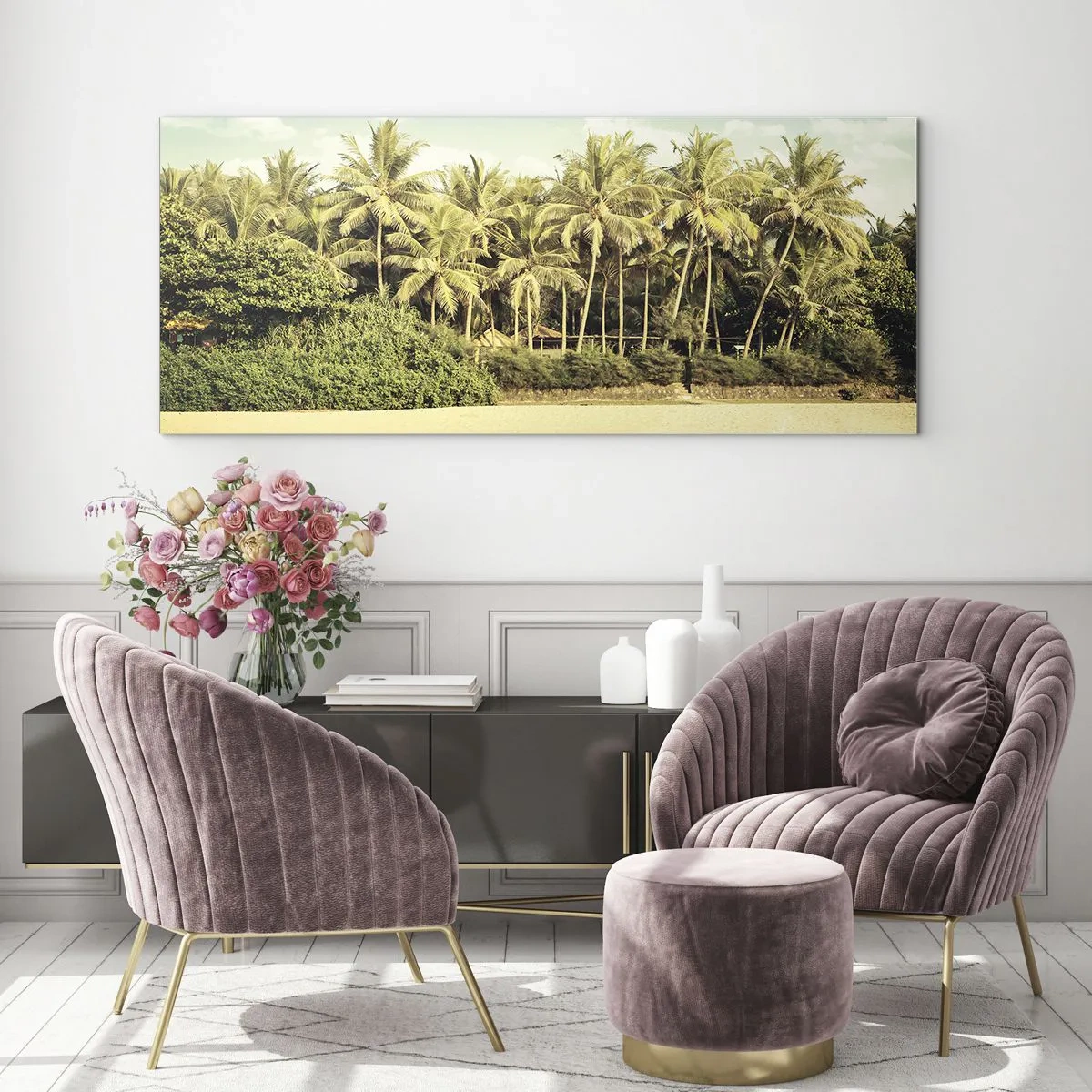 Billede på glas - Hvad med her? - 120x50 cm