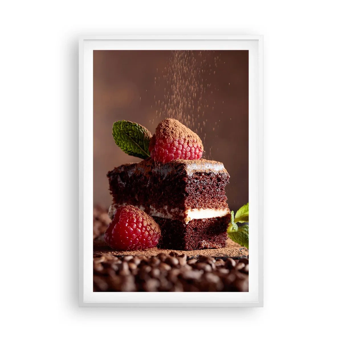 Plakat i hvid ramme - Livet er sødt - 61x91 cm