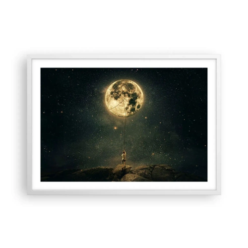 Plakat i hvid ramme - En, der stjal månen - 70x50 cm