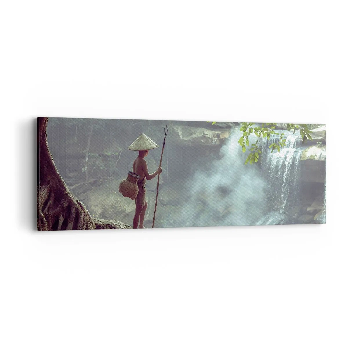 Lærredstryk - Billede på lærred - Venlig med naturen - 90x30 cm