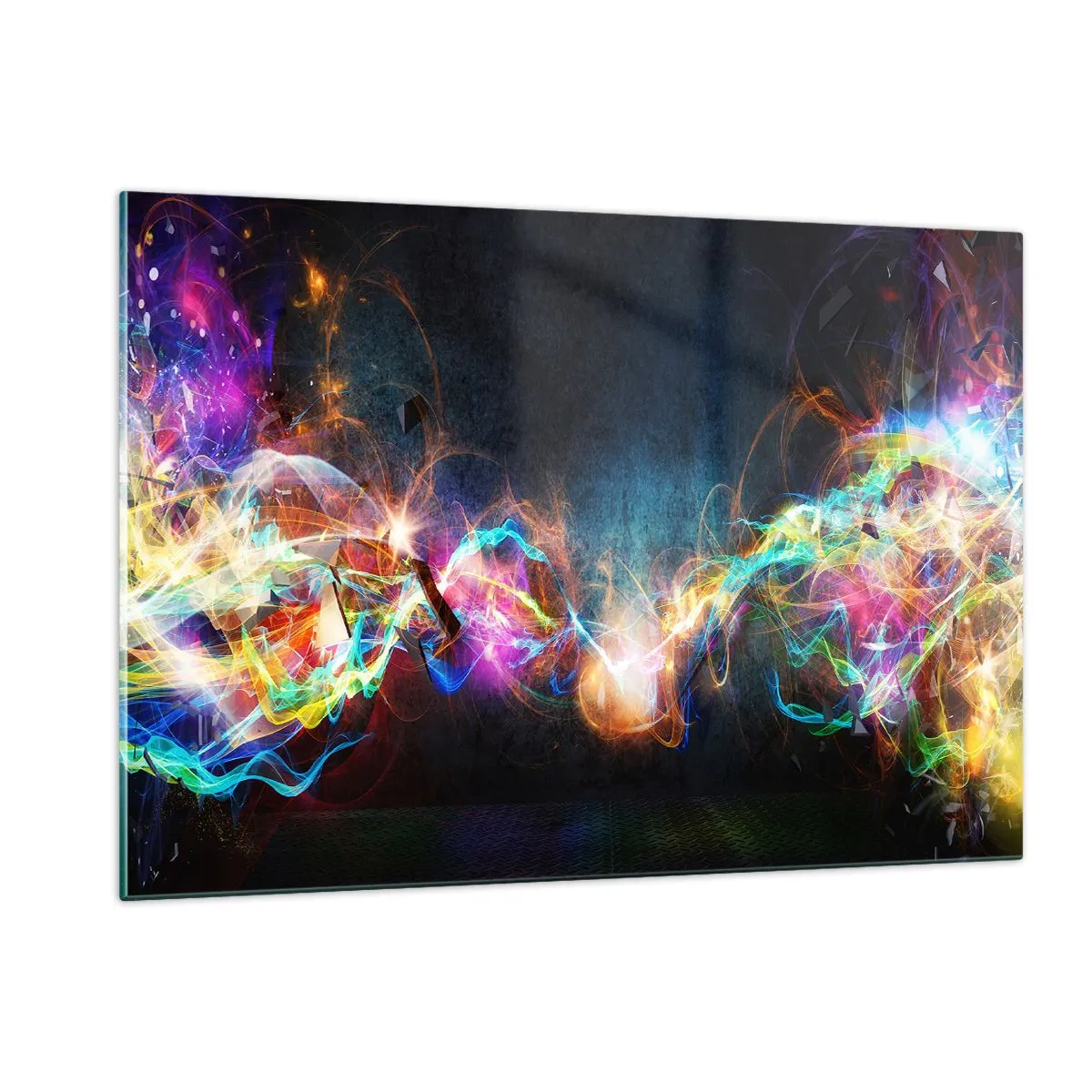 Billede på glas - Glædeligt imod mørket - 120x80 cm
