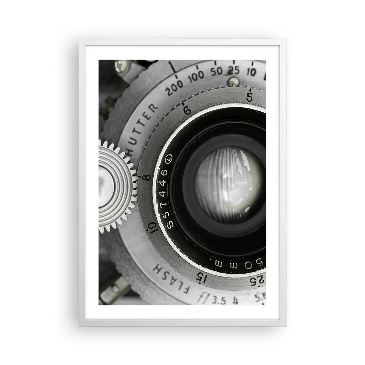 Plakat i hvid ramme - Historien om Hollywood - 50x70 cm