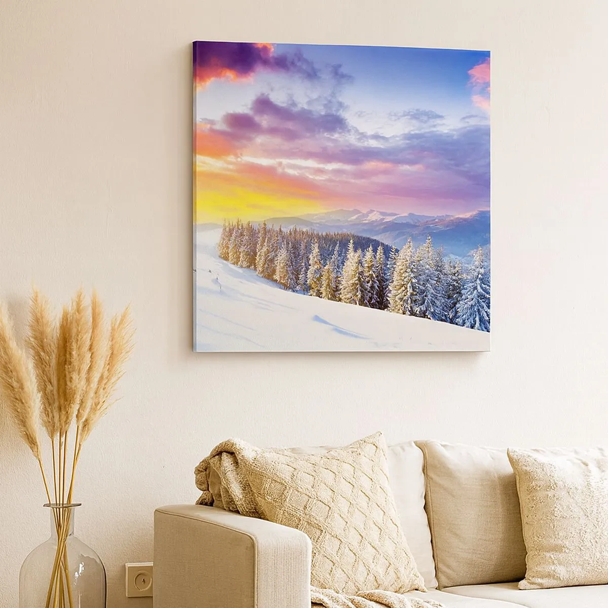 Lærredstryk - Billede på lærred - Ved højlys dag - 30x30 cm