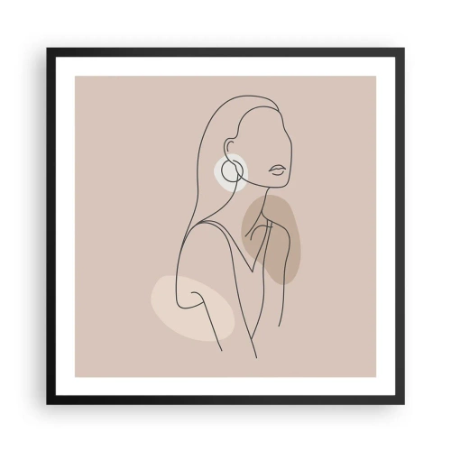 Plakat i sort ramme - Et ikon for pigelivet - 60x60 cm