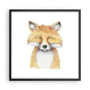 Plakat i sort ramme - Rævehumor - 50x50 cm