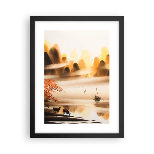 Plakat i sort ramme - Længere væk end det fjerne Østen - 30x40 cm