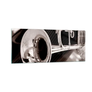 Billede på glas - En musikalsk rejse til 1930'erne. - 100x40 cm