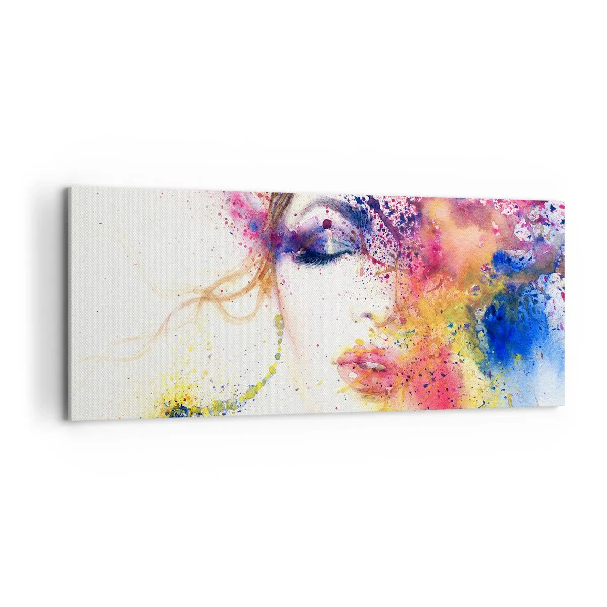 Lærredstryk - Billede på lærred - Regnbue svimmelhed - 100x40 cm