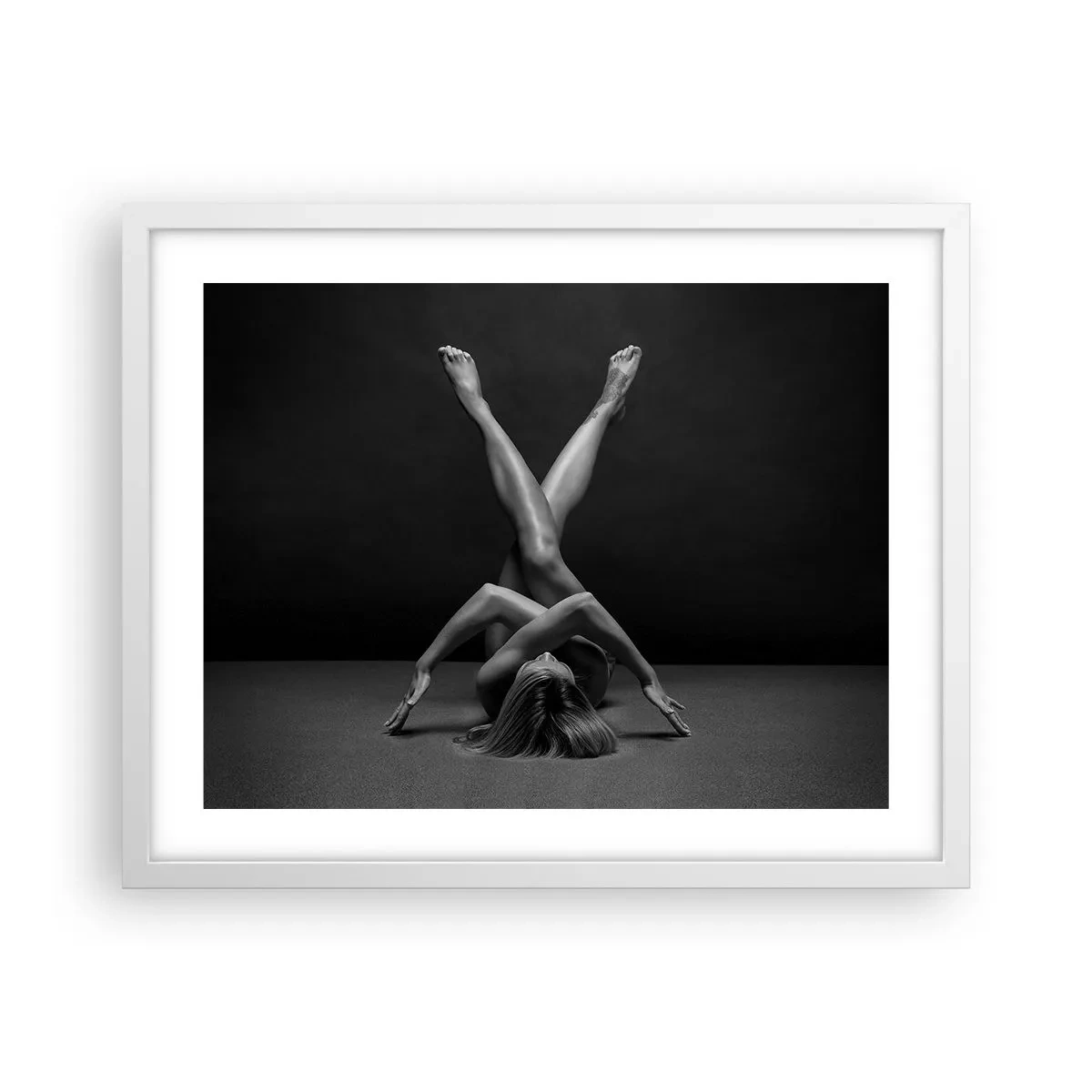 Plakat i hvid ramme - Nøgenhedens geometri - 50x40 cm