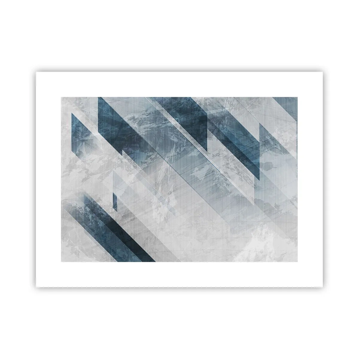 Plakat - Rumlig komposition - bevægelse af gråtoner - 40x30 cm