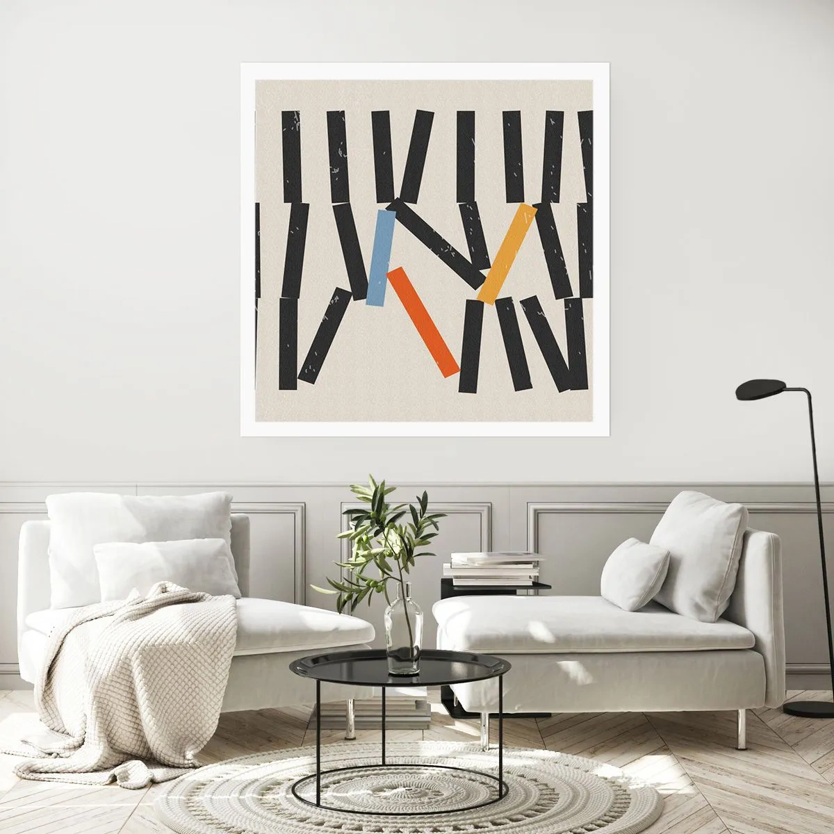 Plakat - Dominoer - komposition - 50x50 cm
