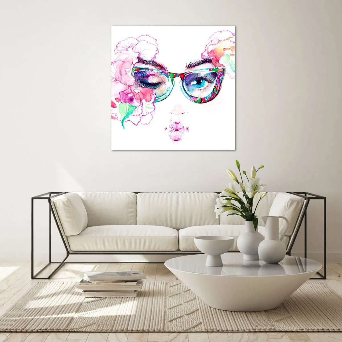 Billede på glas - Et fristende løfte - 70x70 cm
