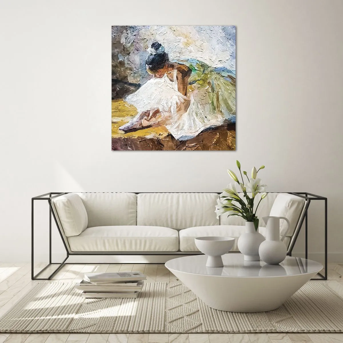 Billede på glas - Fra et maleri af Degas - 60x60 cm