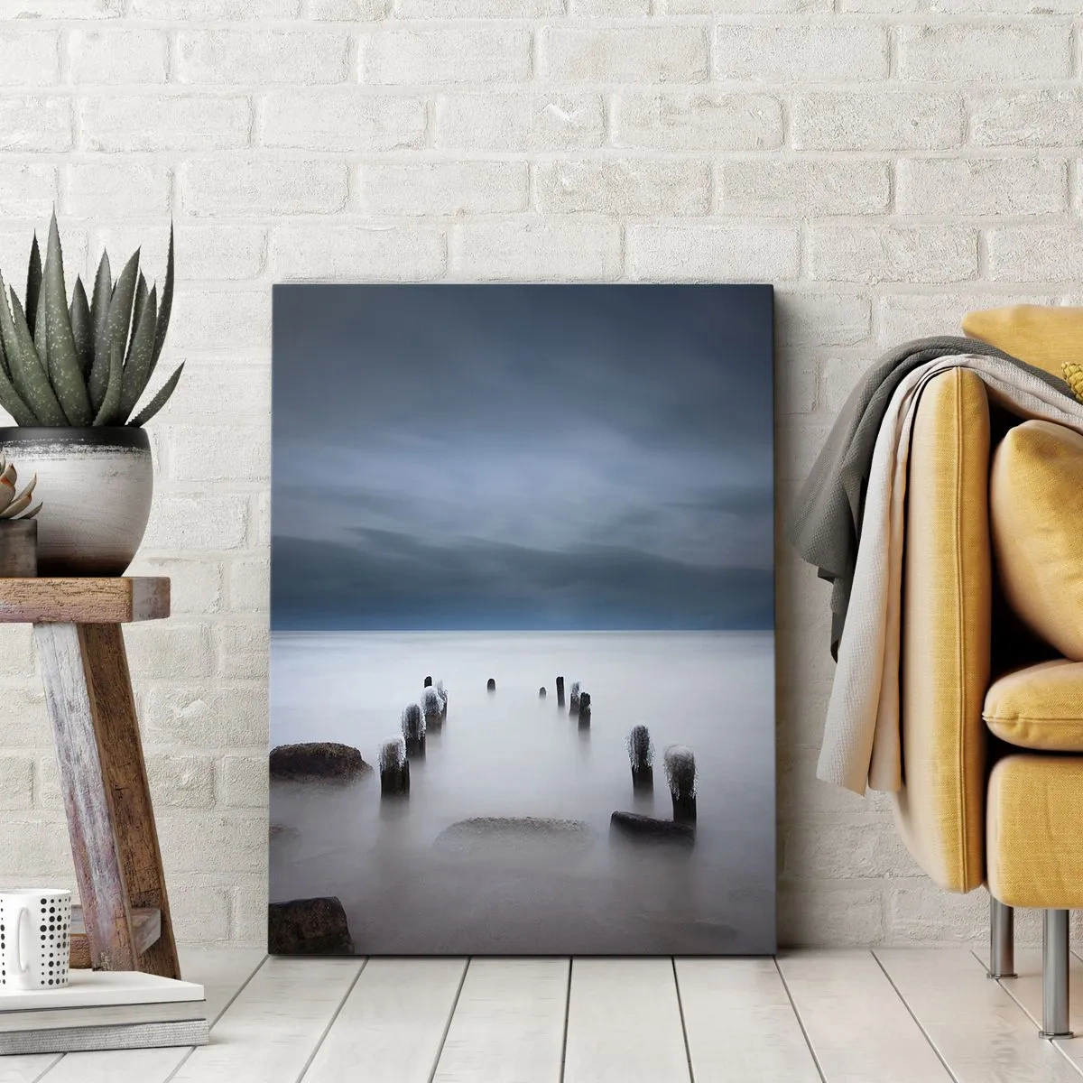 Lærredstryk - Billede på lærred - En betænksom sø - 50x70 cm