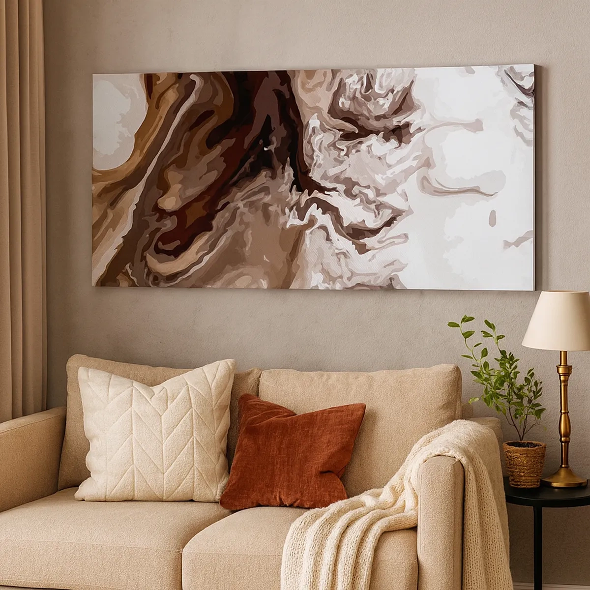 Lærredstryk - Billede på lærred - Farvekontrast - 30x30 cm