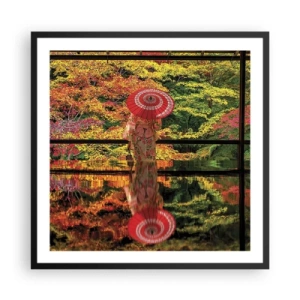 Plakat i sort ramme - I naturens tempel - 60x60 cm