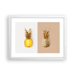 Plakat i hvid ramme - Ananas til os - 40x30 cm