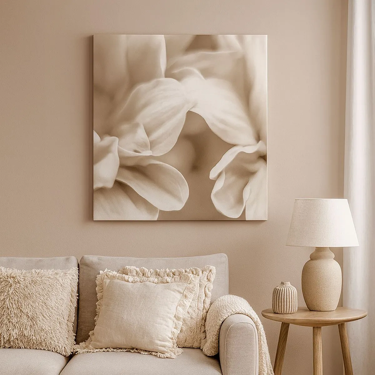 Lærredstryk - Billede på lærred - Blid som et smil - 30x30 cm