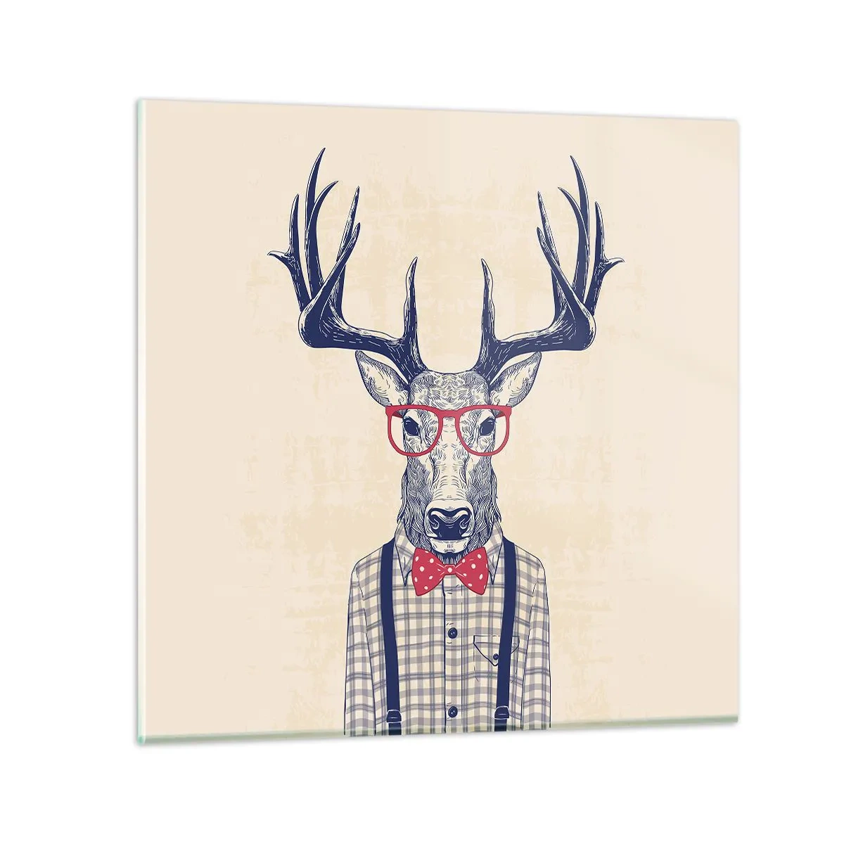 Billede på glas - Et underholdende ekstravaganza - 50x50 cm