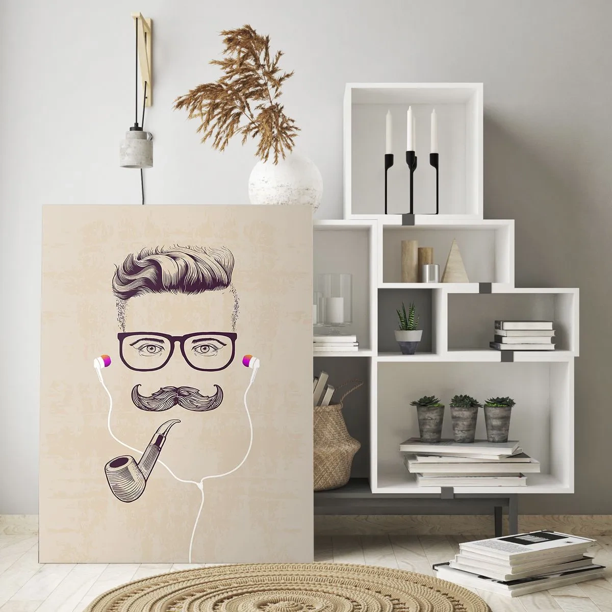 Billede på glas - En rigtig mand? - 70x100 cm