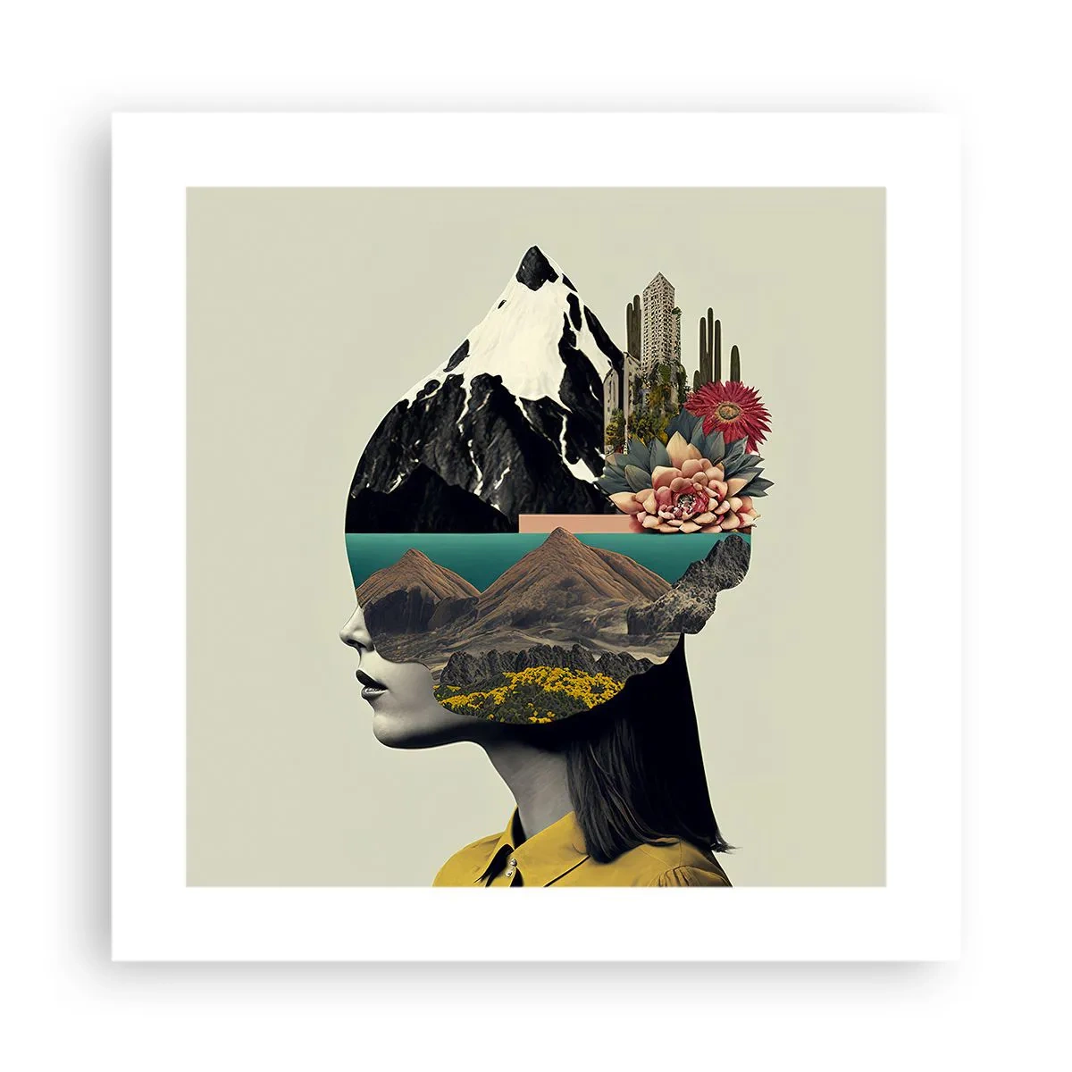 Plakat - Kvinden - altid et mysterium - 40x40 cm