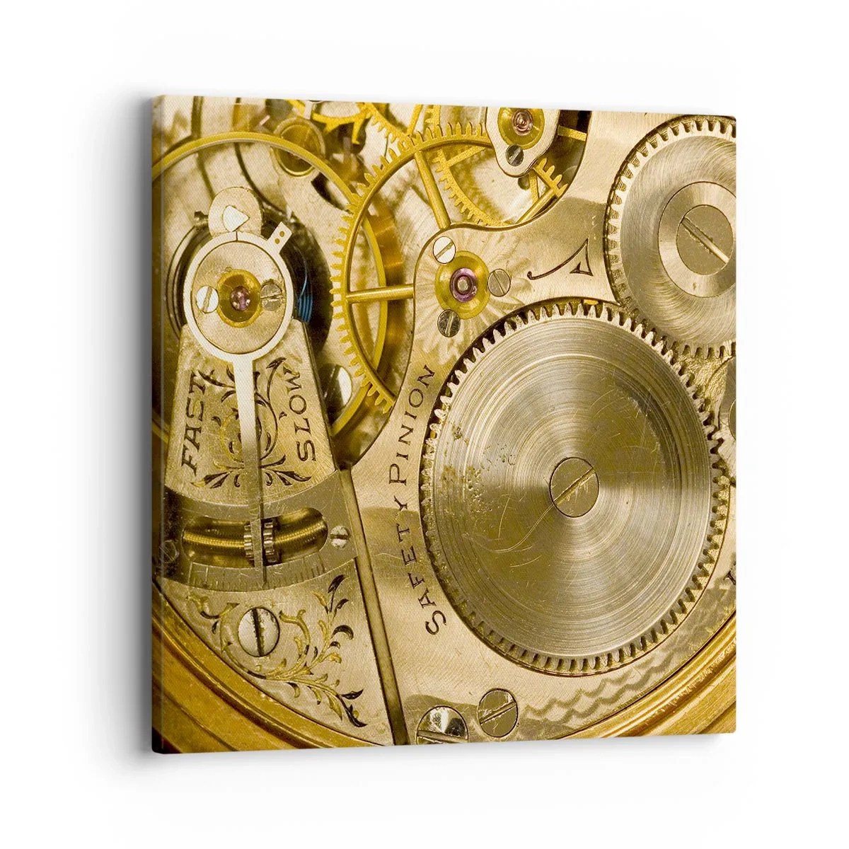 Lærredstryk - Billede på lærred - Følg med tiden - 40x40 cm