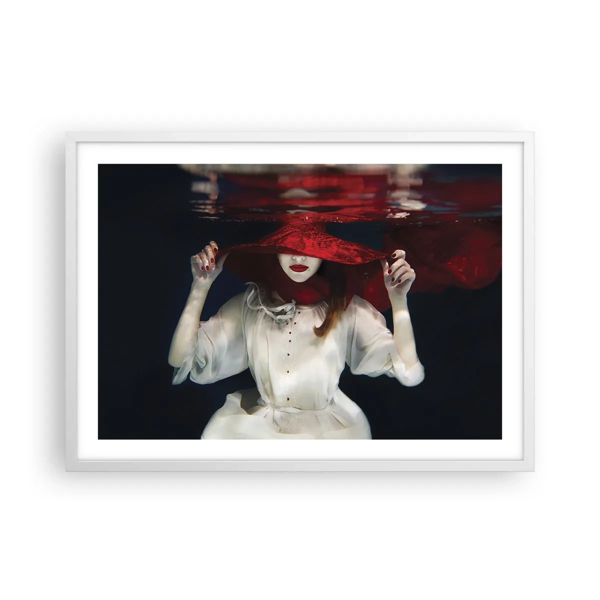 Plakat i hvid ramme - Vidunderkvinden - 70x50 cm