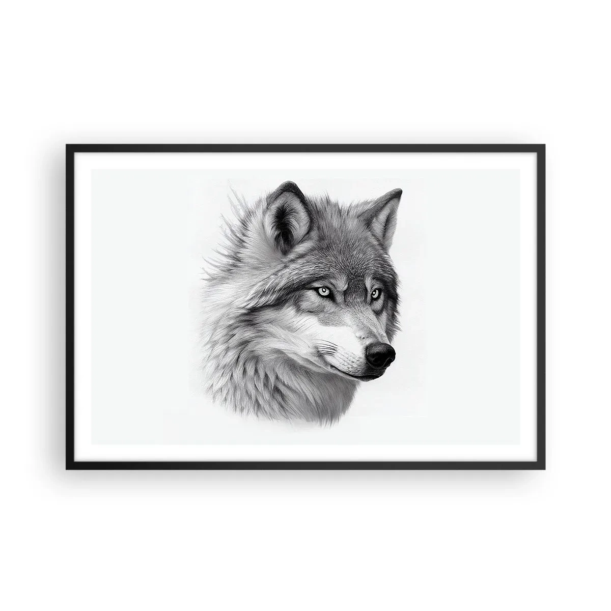 Plakat i sort ramme - Alpha - uden tvivl - 91x61 cm