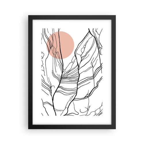 Plakat i sort ramme - I et netværk af kviste - 30x40 cm