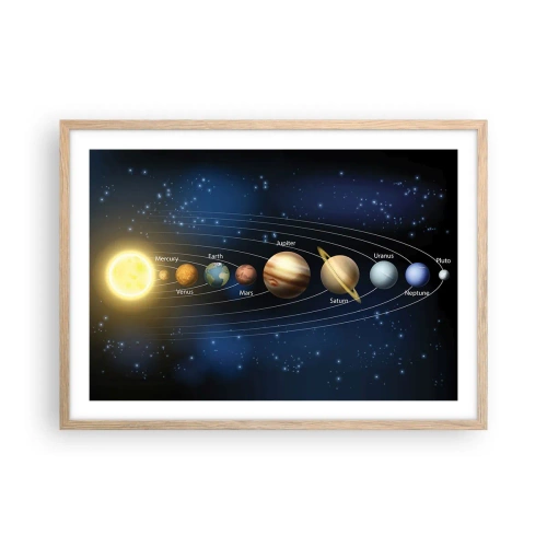 Plakat i ramme af lyst egetræ - En ud af ti - 70x50 cm