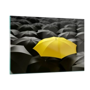 Billede på glas - Farvel til tristhed - 120x80 cm