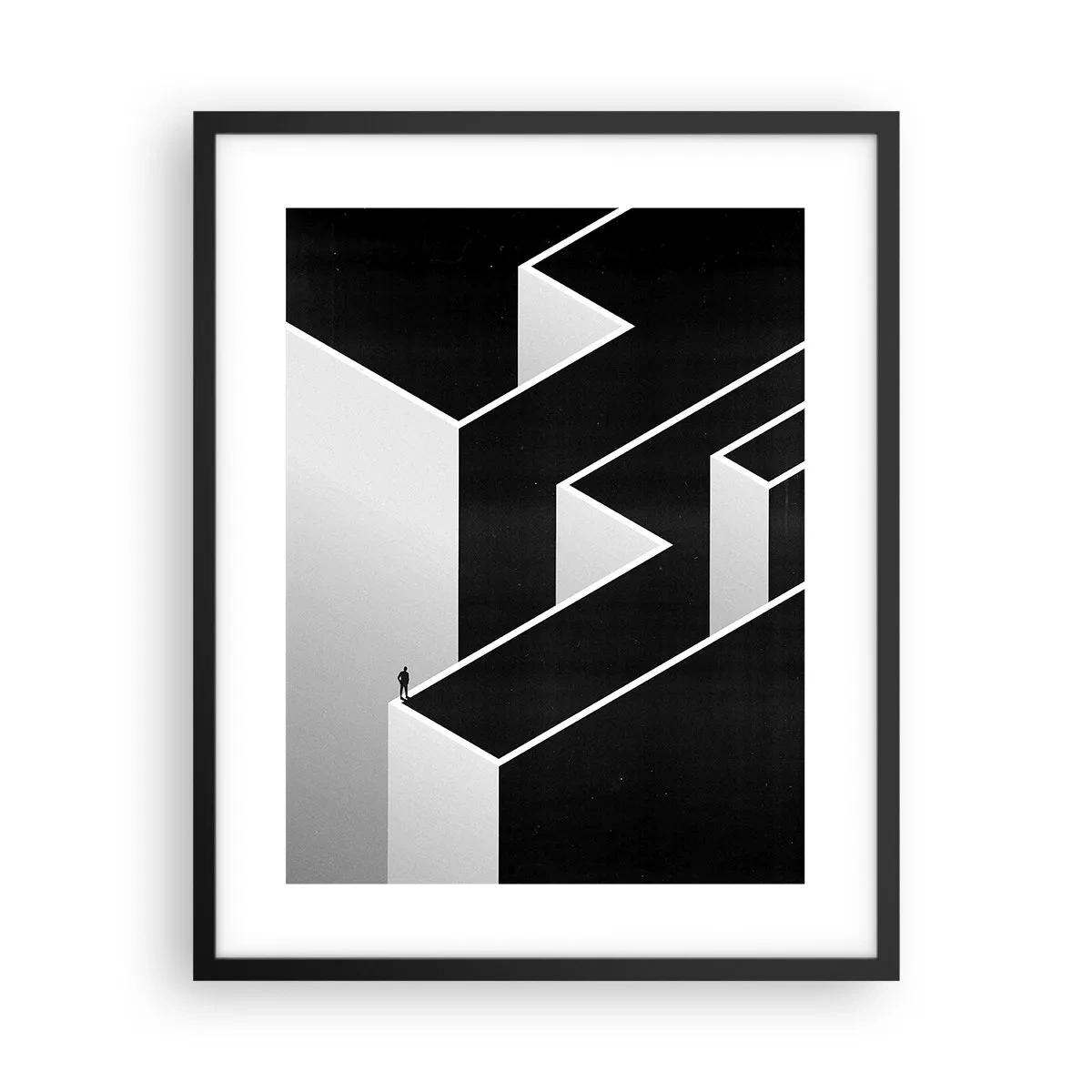 Plakat i sort ramme - Ensomhed på toppen - 40x50 cm