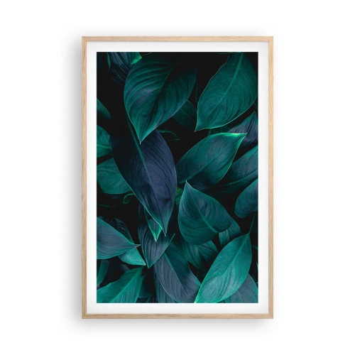 Plakat i ramme af lyst egetræ - Grønt i sig selv - 61x91 cm